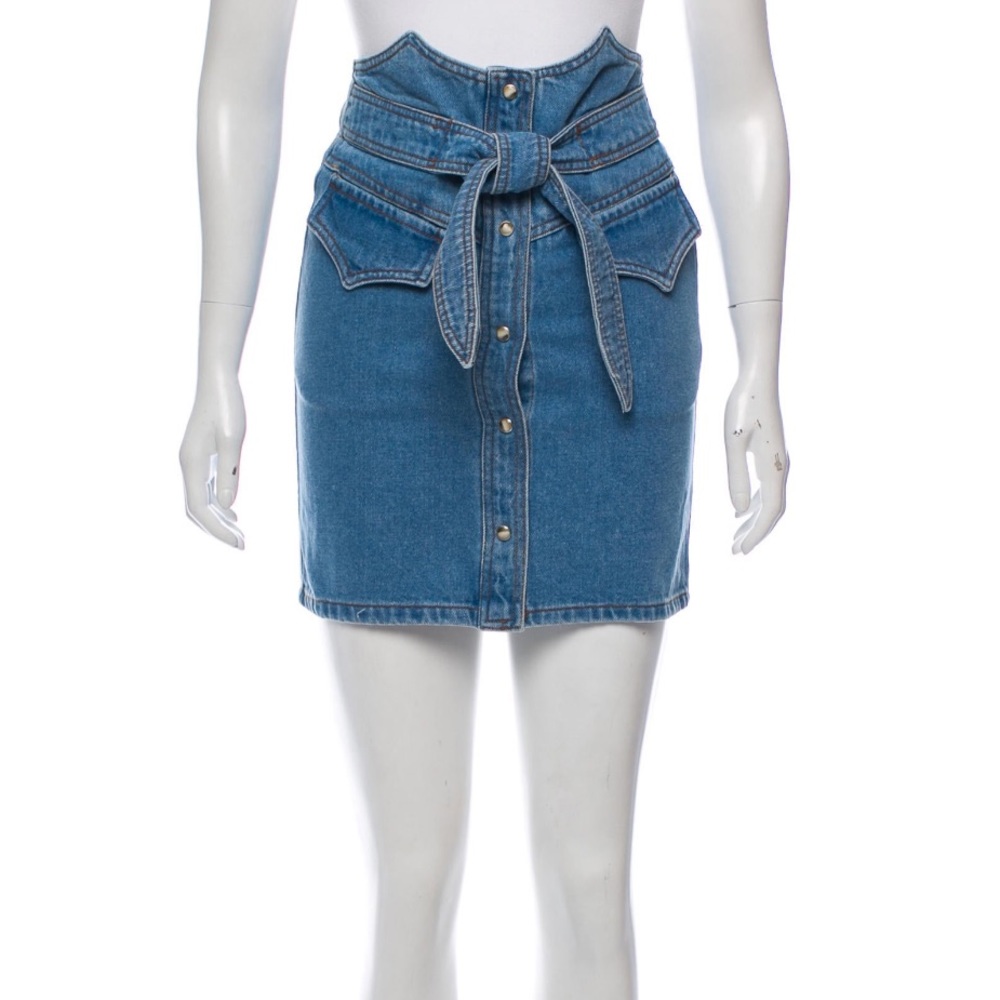 Nanushka Denim Mini Skirt